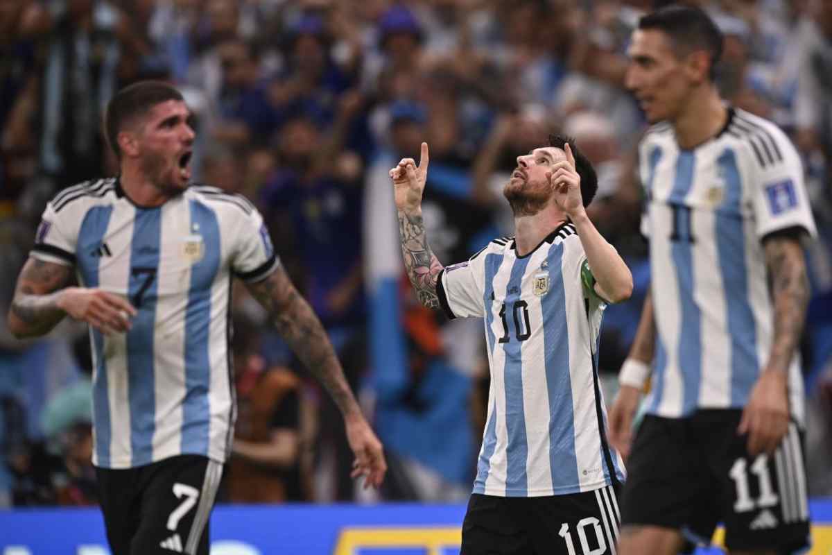 Leo Messi con l'Argentina