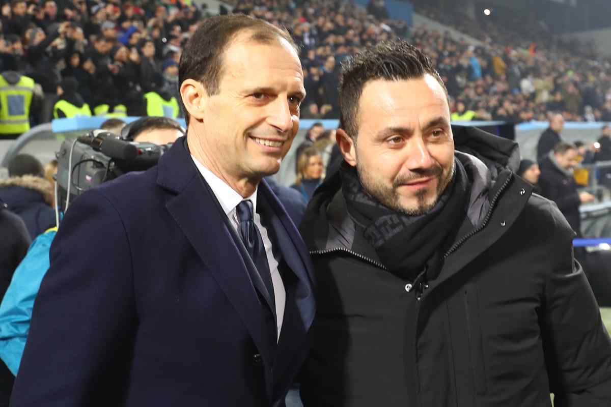 Allegri e De Zerbi foto lapresse