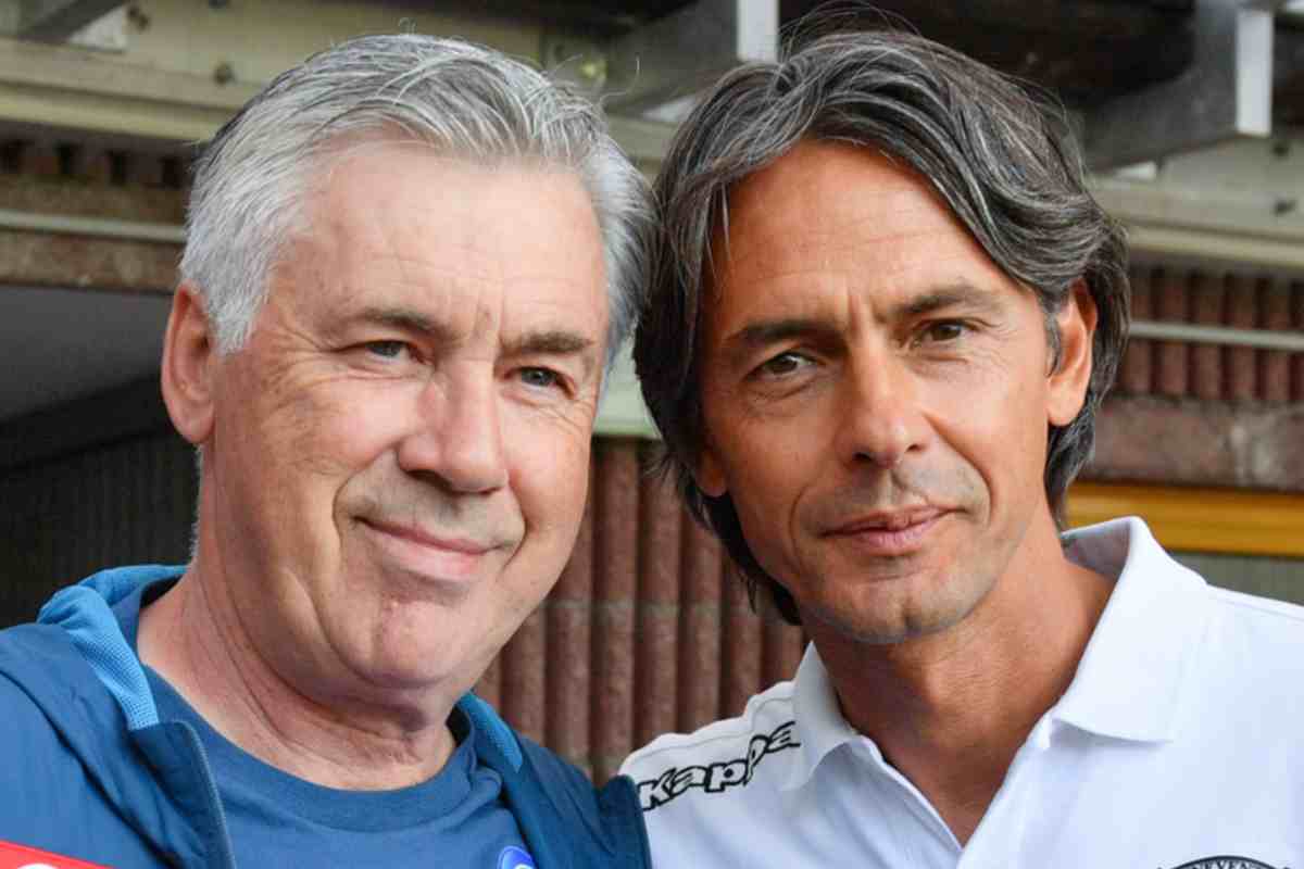 Ancelotti e Inzaghi foto LaPresse
