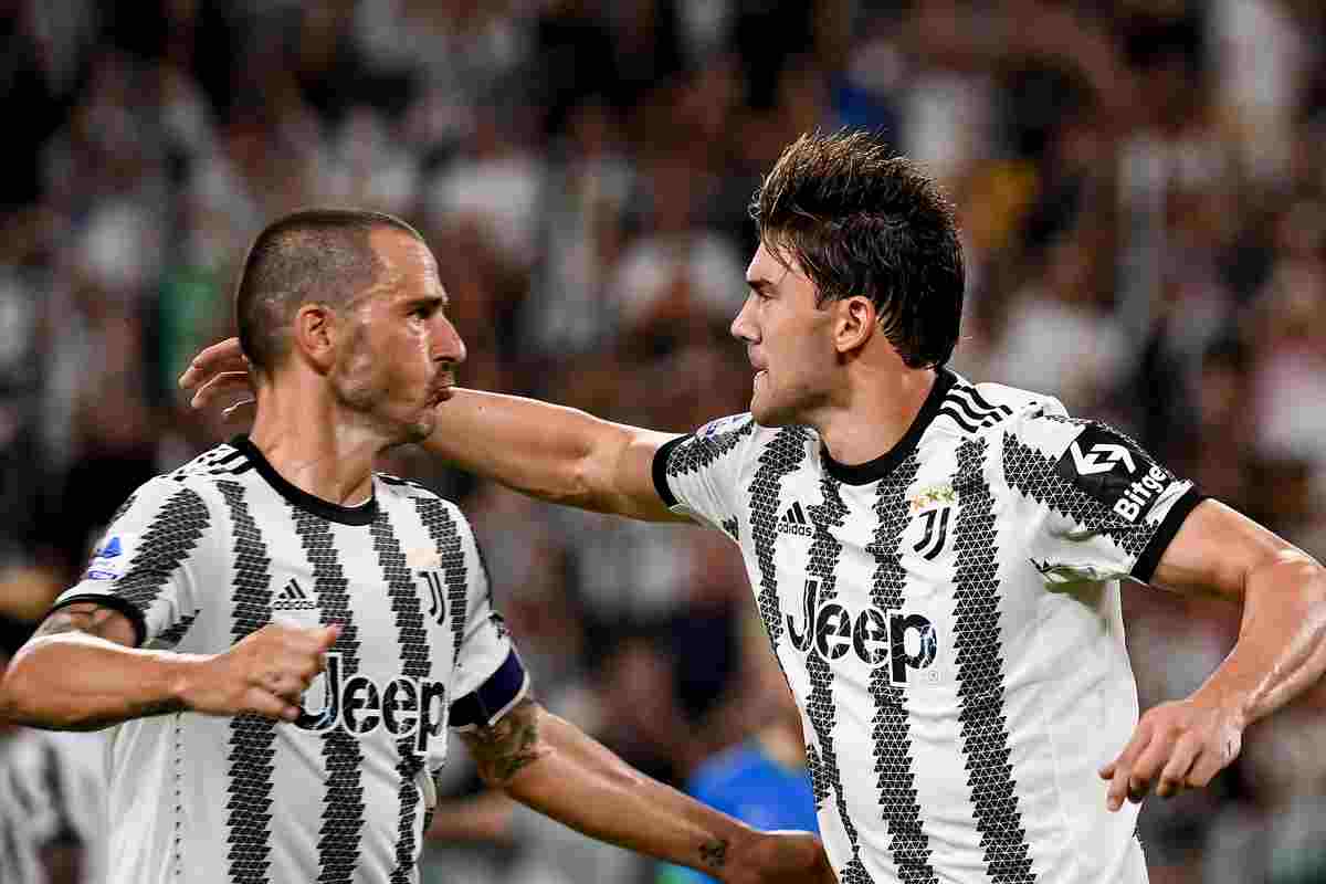 Bonucci e Vlahovic - foto lapresse