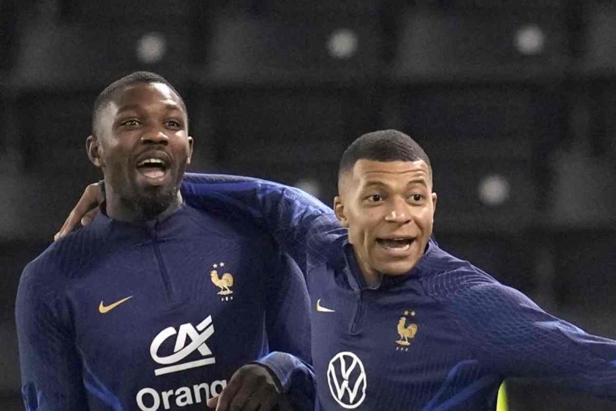 Thuram e Mbappè foto lapresse