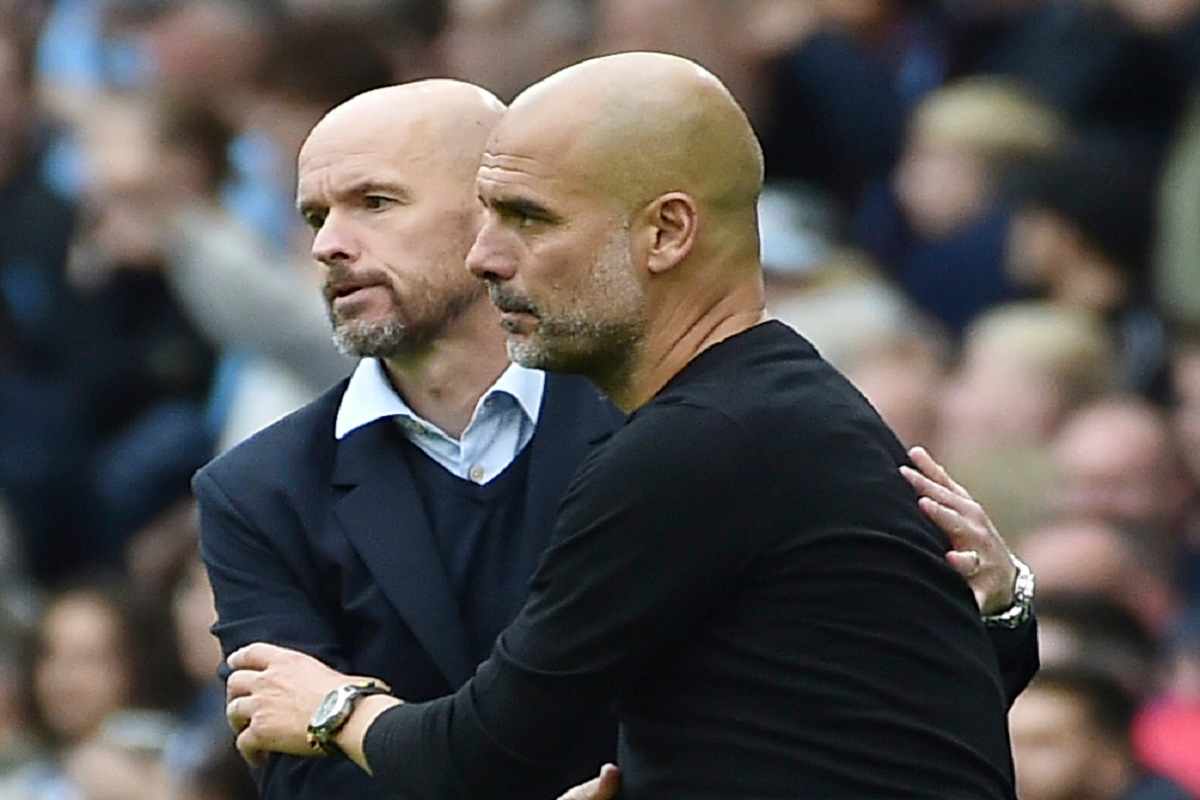 Ten Hag e Pep Guardiola. 