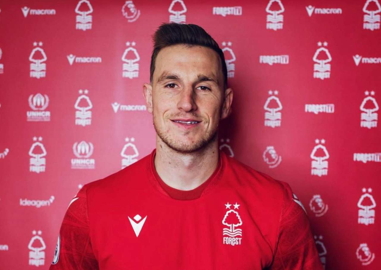 Chris Wood infortunio Nottingham Forest (foto instagram @woodsy39)