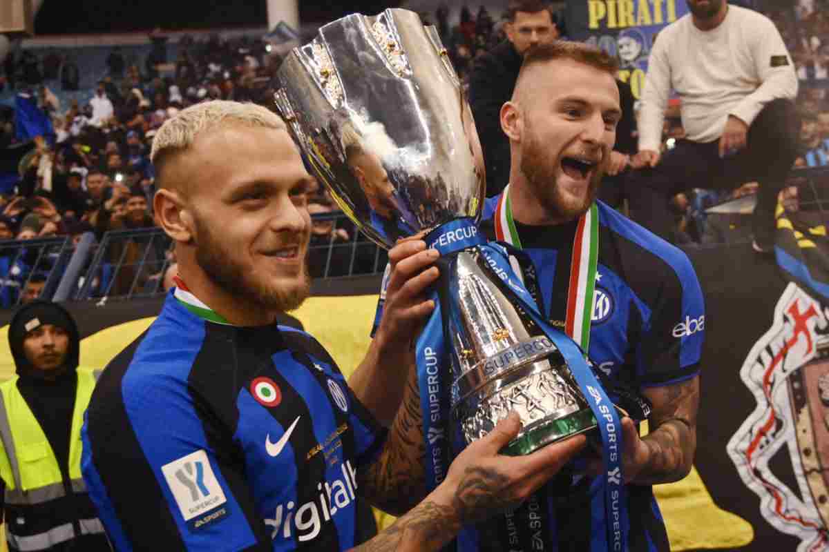 Dimarco e SKriniar -foto lapresse