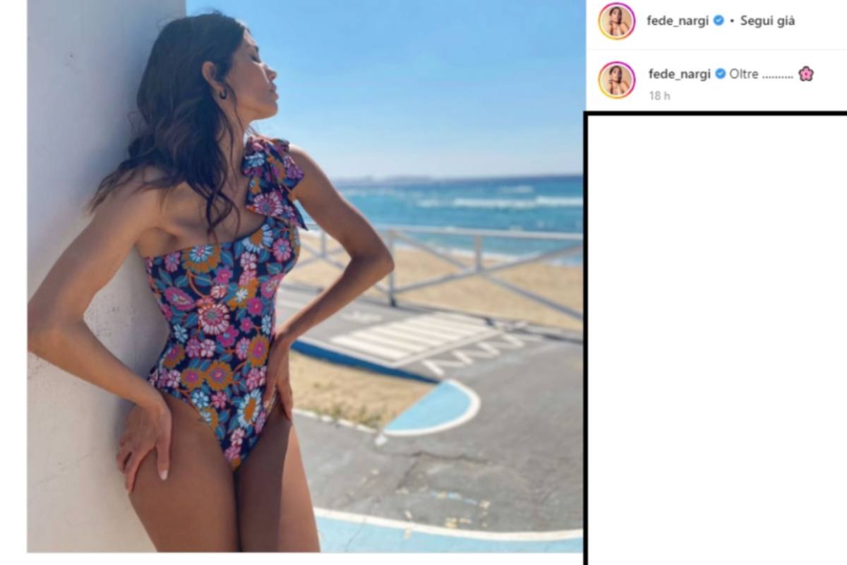 Federica Nargi costume mostra troppo