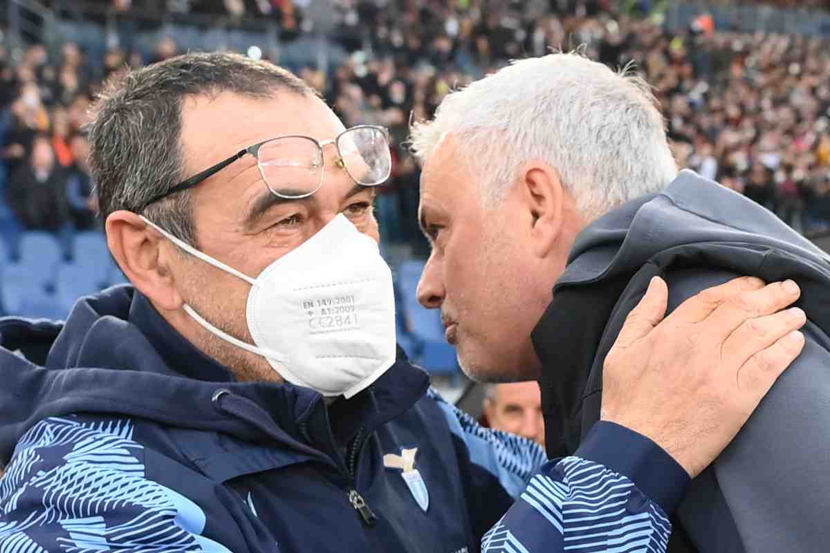 Sarri e Mourinho al derby