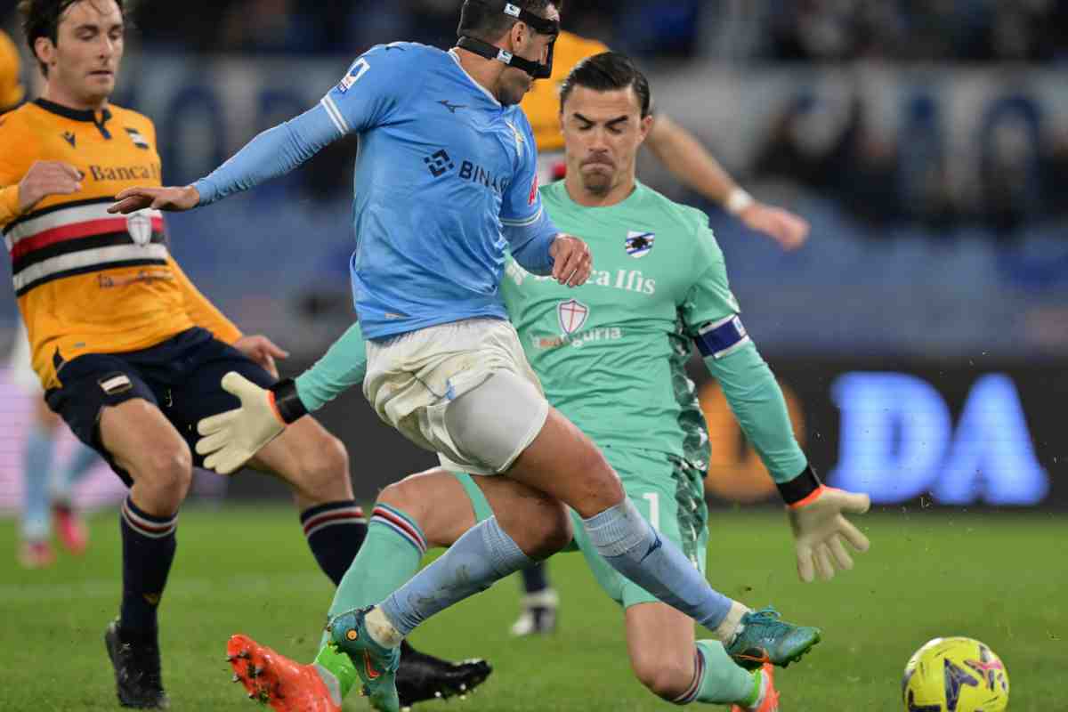 Un'immagine di Lazio-Sampdoria.