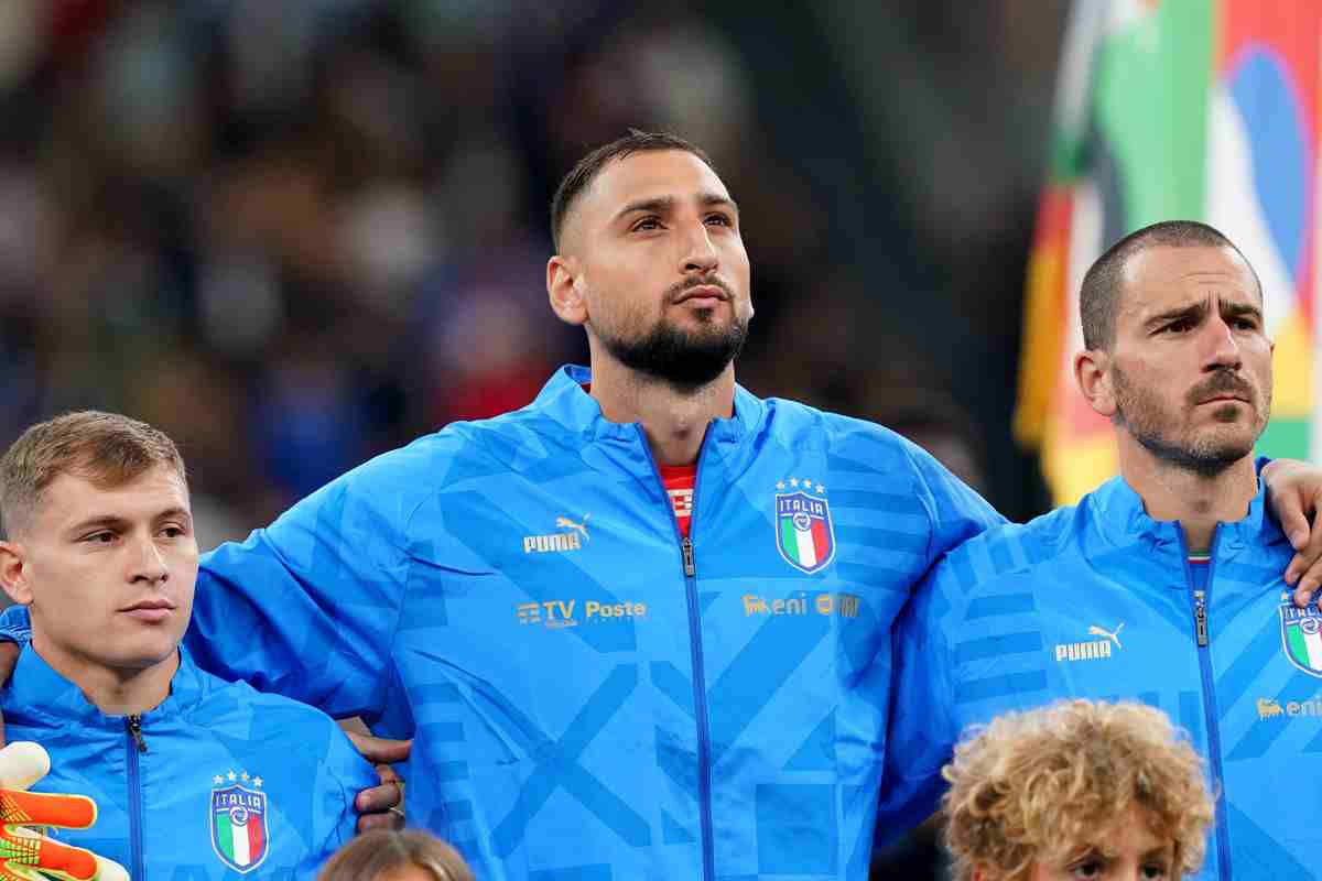 Barella Donnarumma Bonucci - foto lapresse