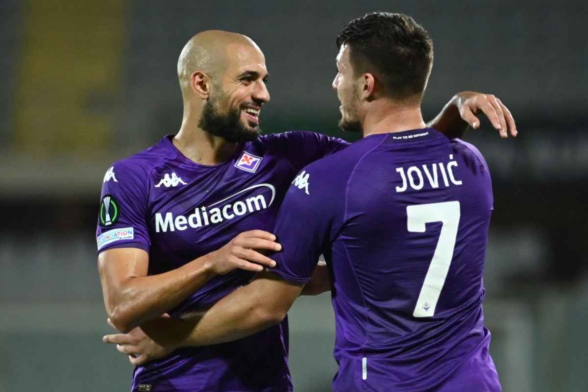 Sofian Amrabat e Luka Jovic, Fiorentina.