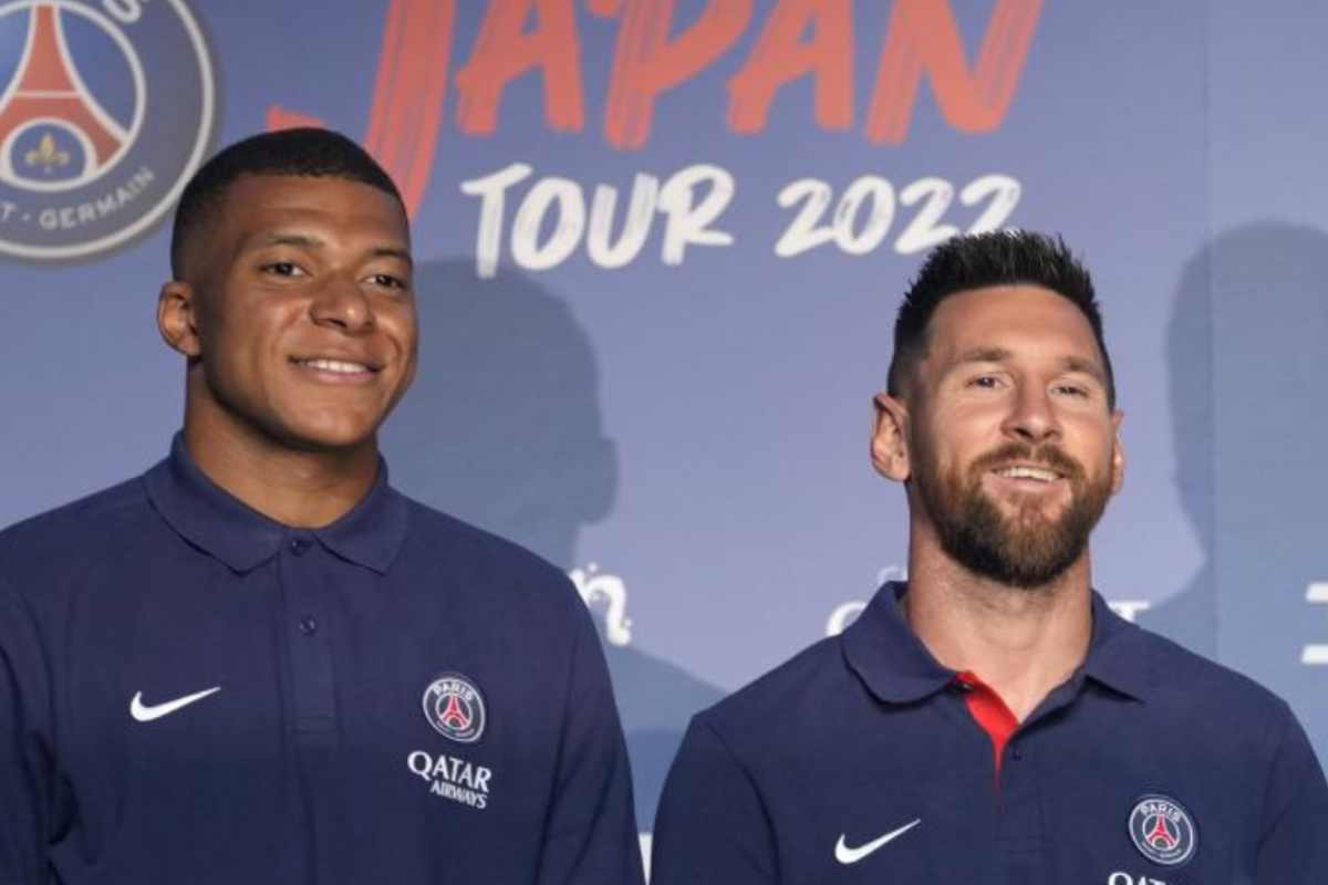 mbappè e messi - foto lapresse