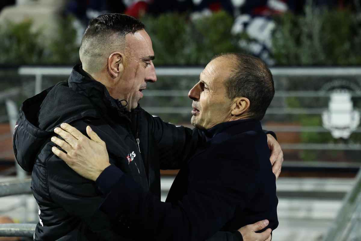 ribery e allegri foto lapresse