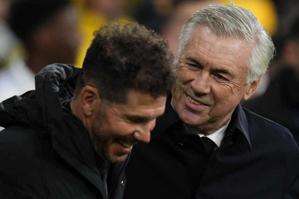 Diego Simeone e Carlo Ancelotti. , due totem in panchina.