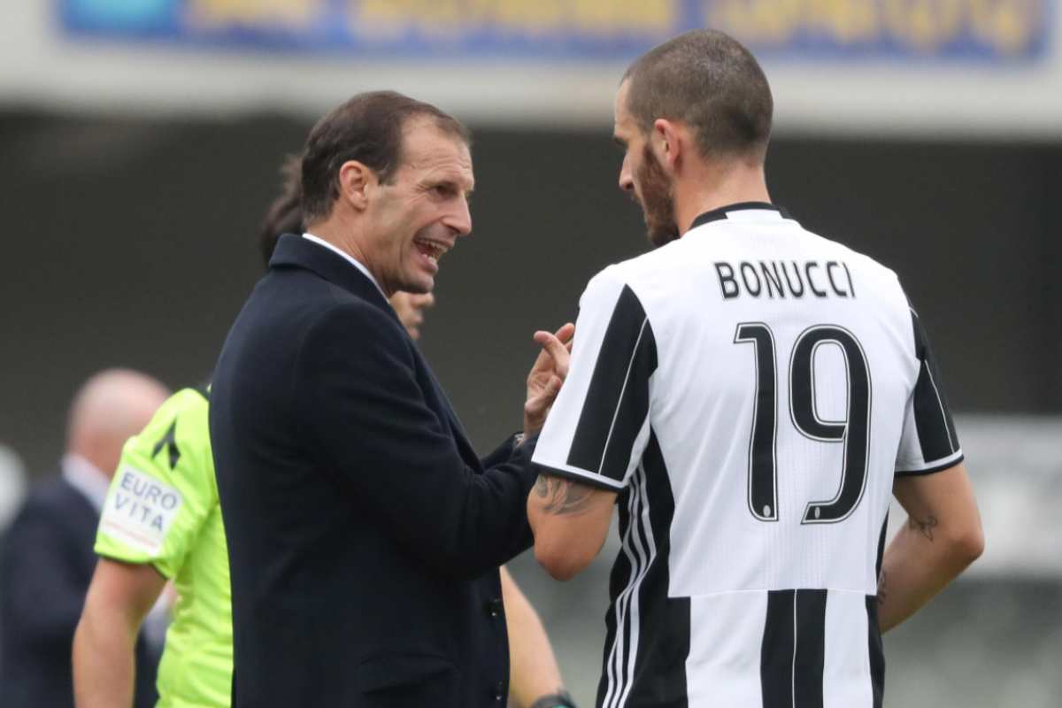 Scintille tra Allegri e un bianconero