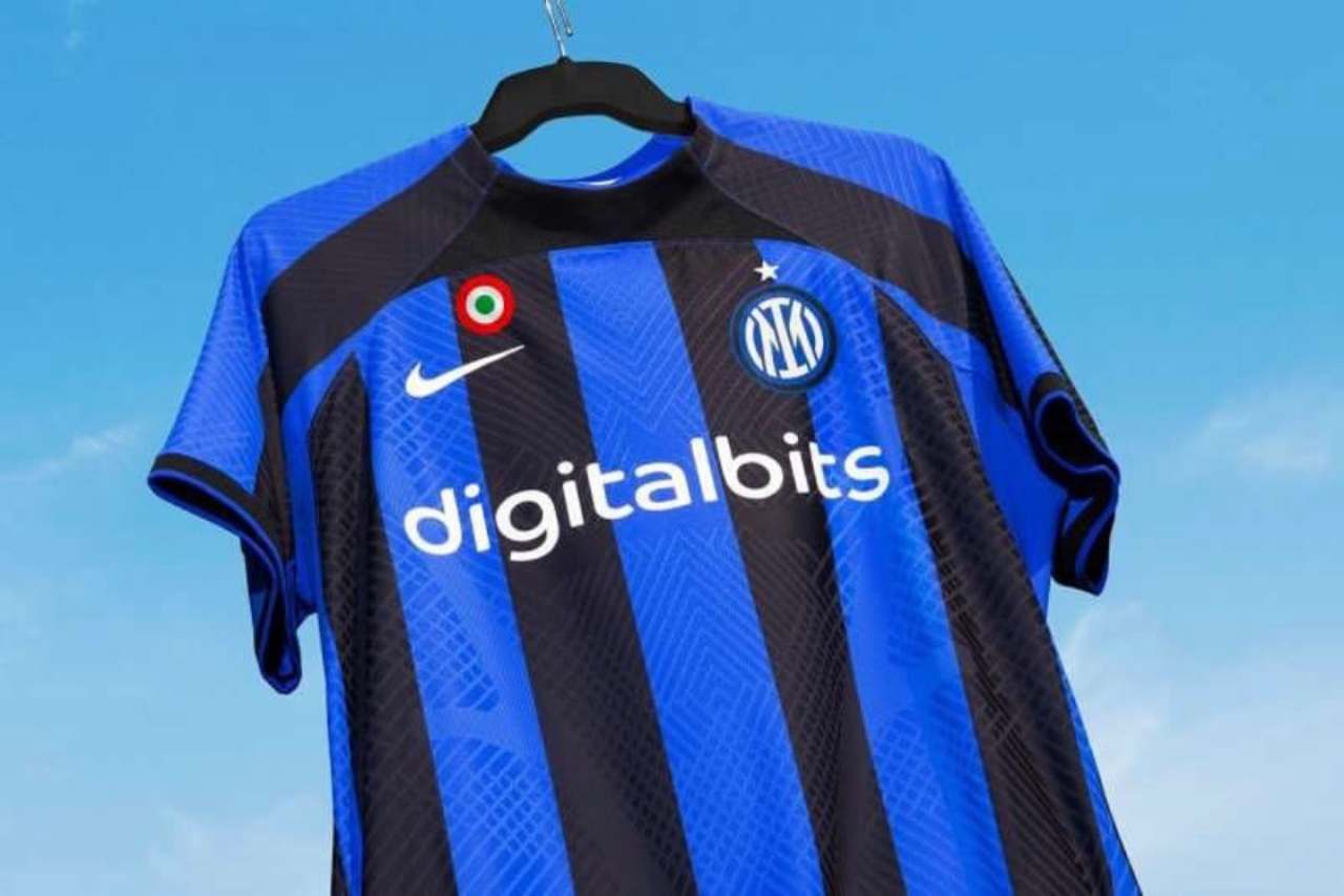 Inter sponsor DigitalBits - Calcionow (foto Instagram @gbellelli)