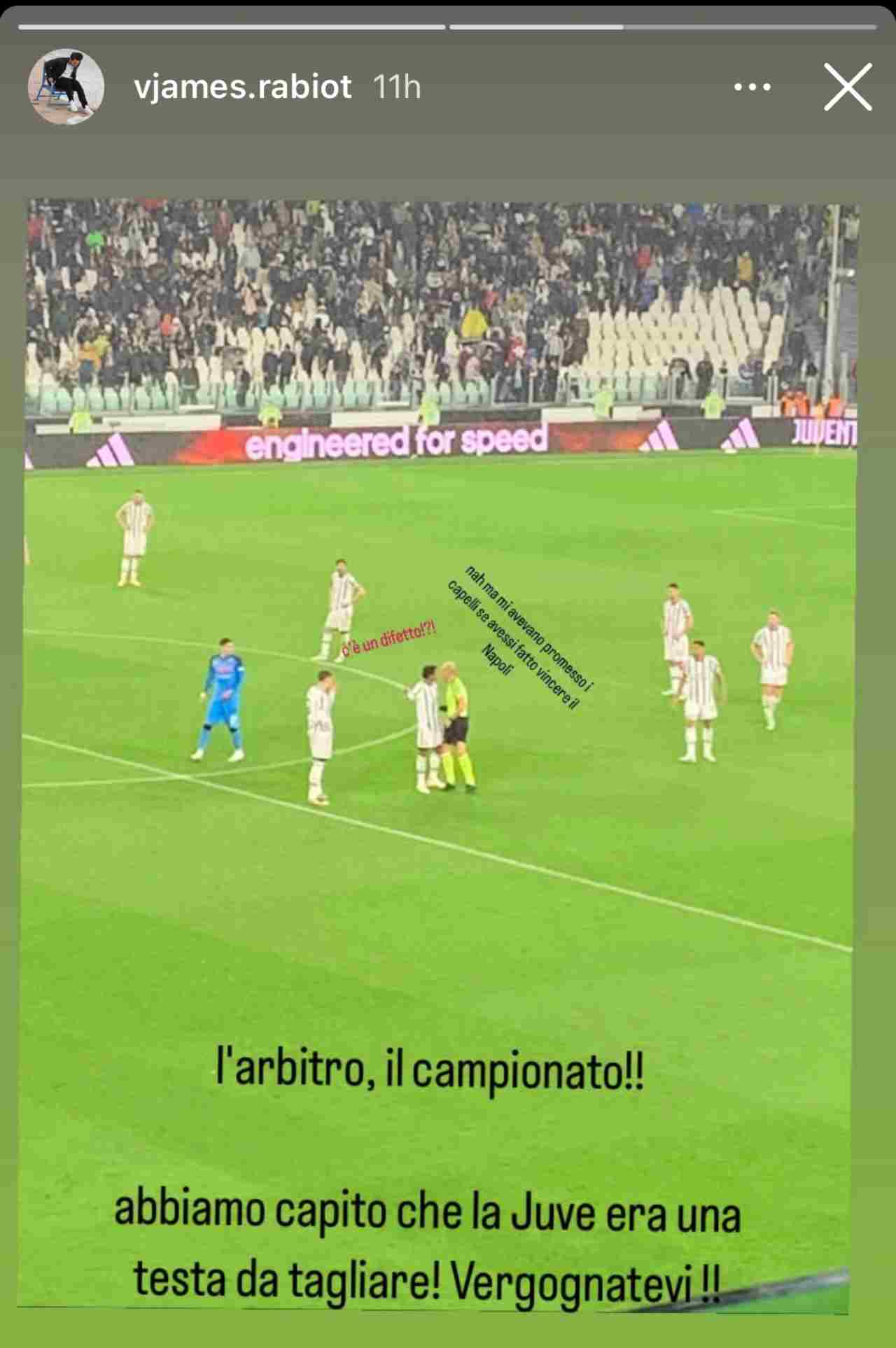 James Rabiot contro la Serie A (foto Instagram @vjames.rabiot) - Calcionow