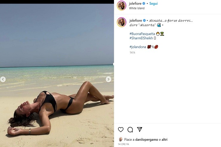 Jolanda De Rienzo in bikini a Sharm El Sheikh