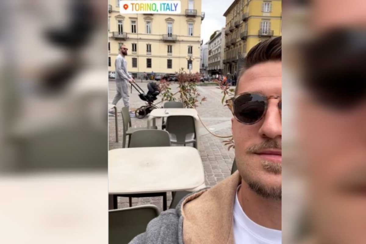 Juventus: la foto di Milinkovic Savic a Torino