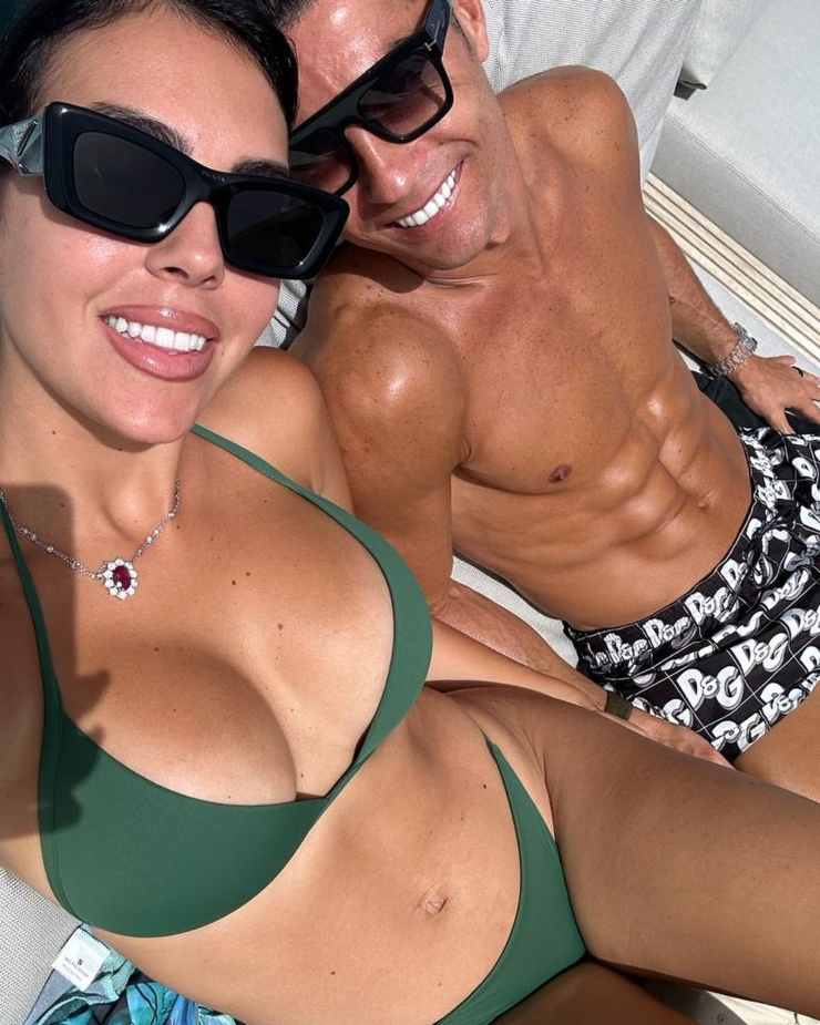 Georgina Rodriguez e Cristiano Ronaldo, vacanze in Italia
