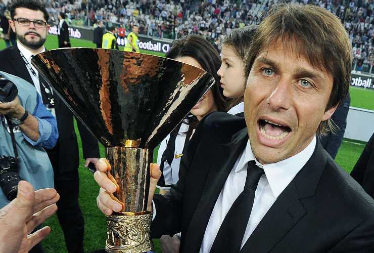 Antonio Conte festeggia lo scudetto