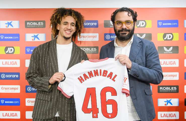 Hannibal Mejbri appena arrivato al Siviglia è subito fuori rosa