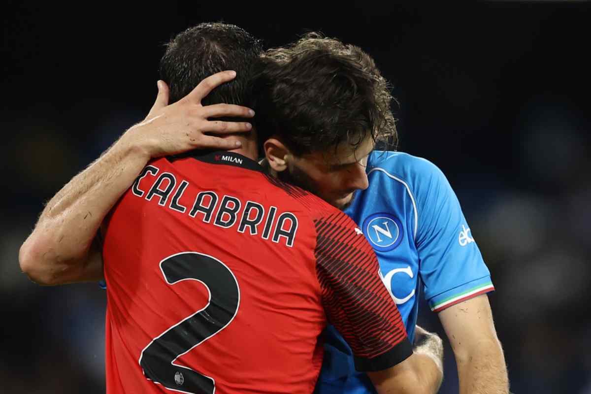 Infortunio per Calabria in Milan-Napoli