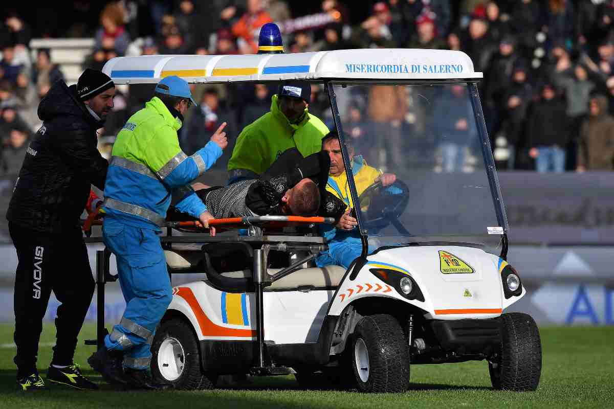 infortunio salernitana