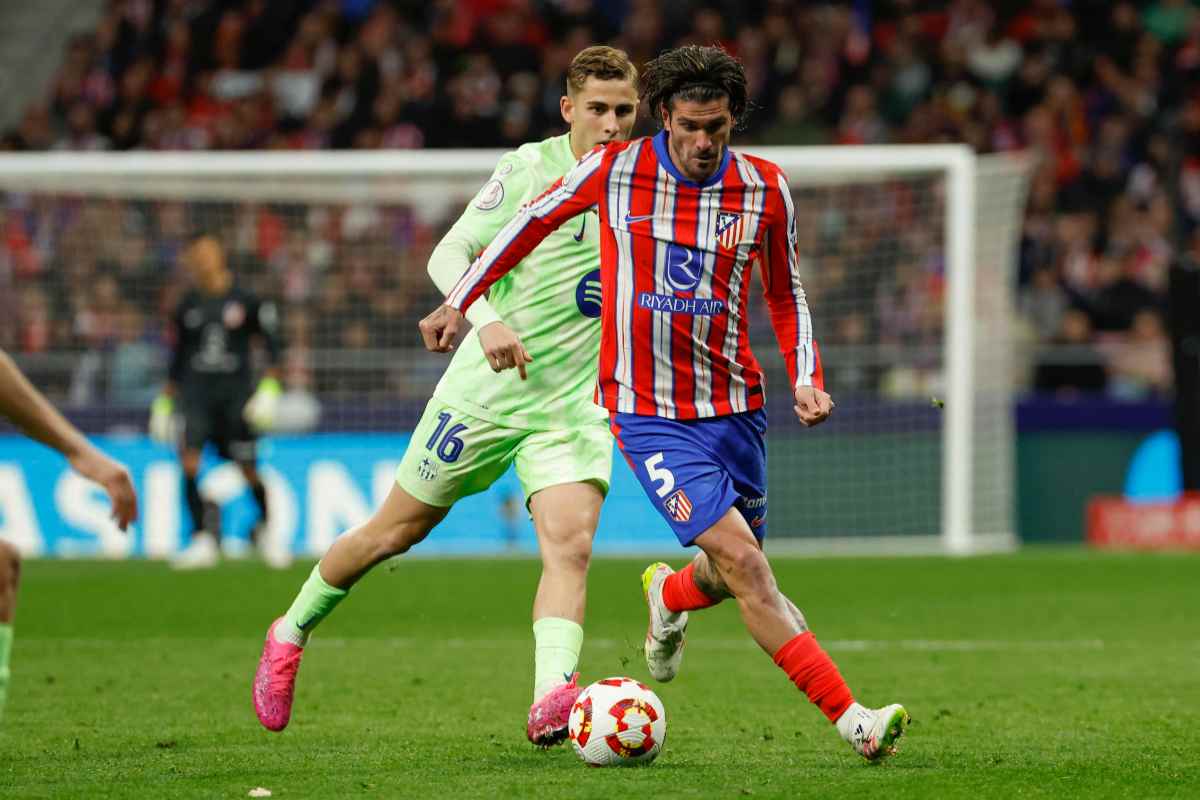 De Paul con la maglia dell'Atletico Madrid