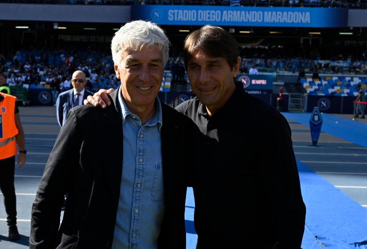 Gasperini e Conte si salutano al 'Maradona'
