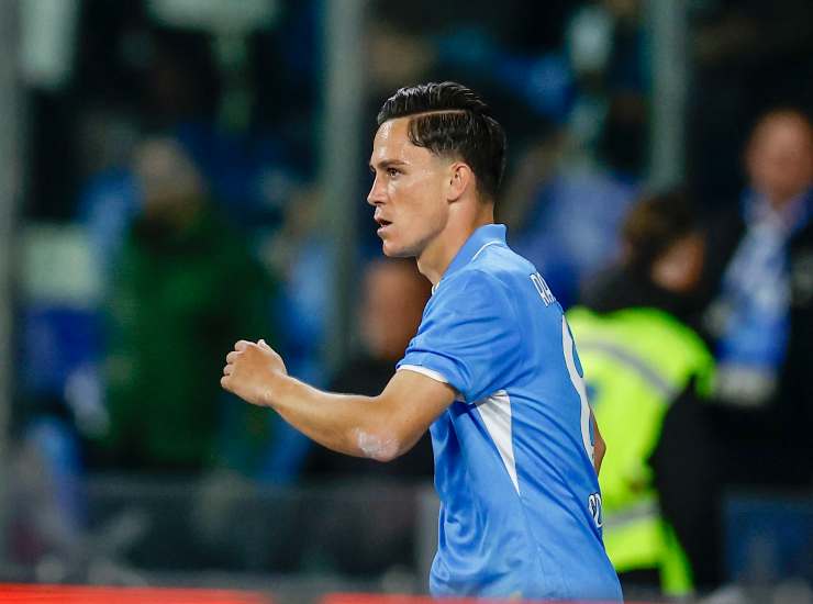 L'attaccante del Napoli Giacomo Raspadori