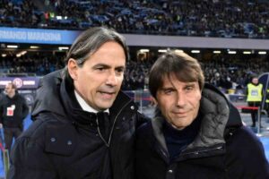 Inzaghi e Conte posano per i fotografi