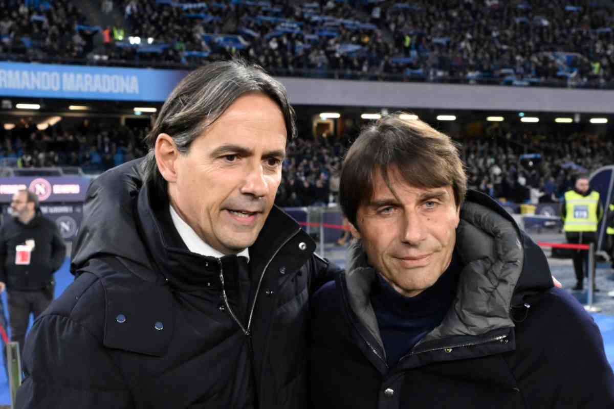 Inzaghi e Conte posano per i fotografi