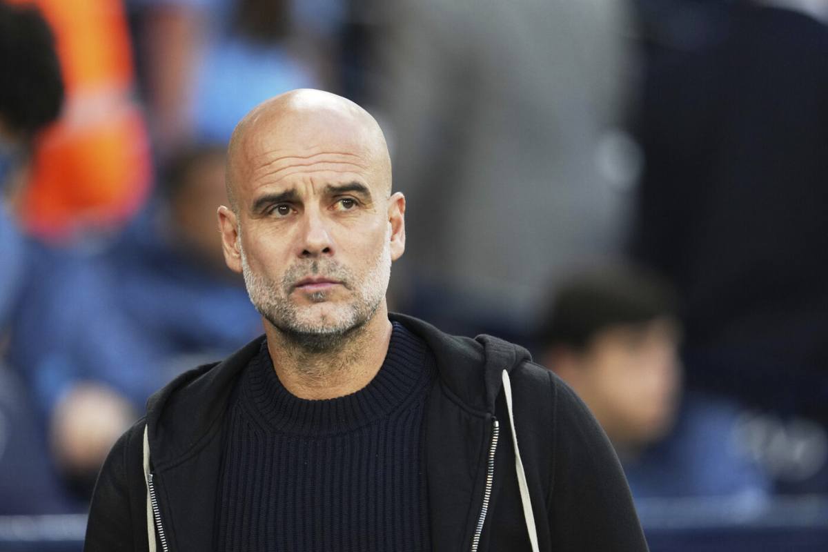 Pep Guardiola in primo piano