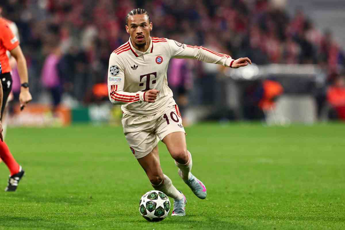Leroy Sané in campo con il Bayern Monaco