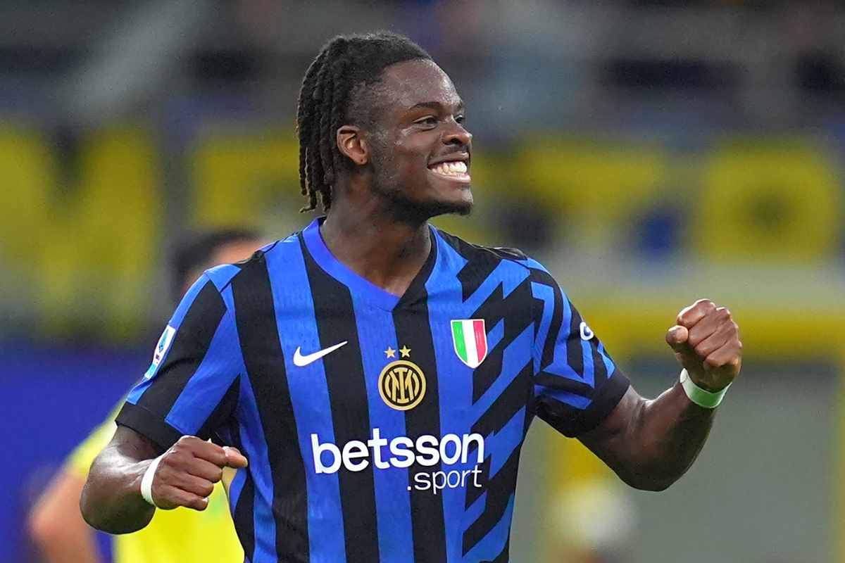 Bisseck dopo il gol segnato alla Lazio