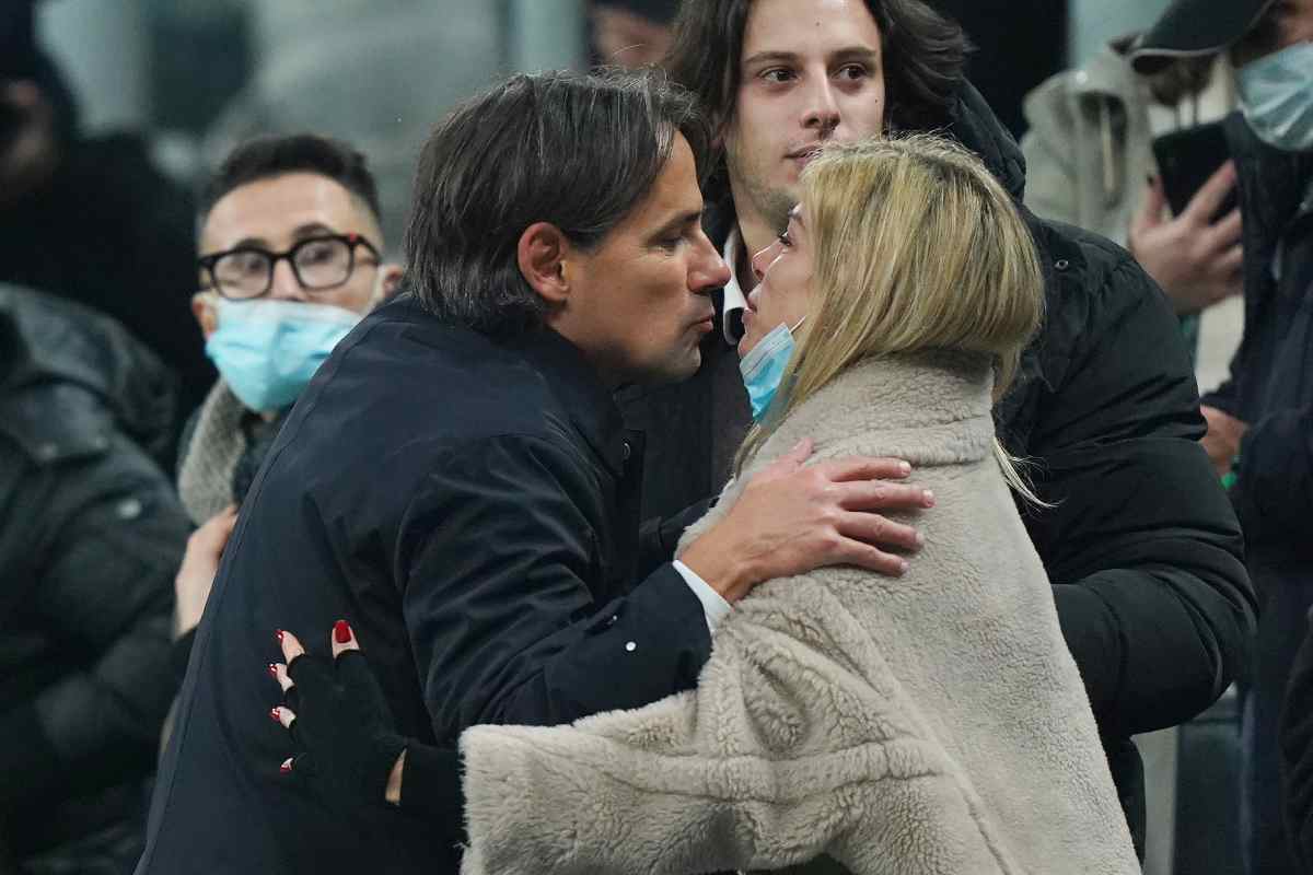 Simone Inzaghi insieme alla moglie Gaia Lucariello