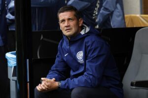 Cristian Chivu sulla panchina dell'Inter