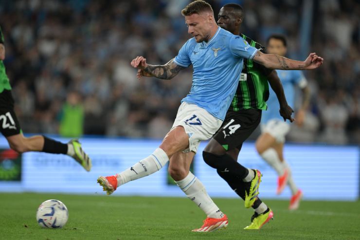 Ciro Immobile in azione con la maglia della Lazio