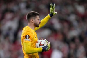 Il portiere del Tottenham Guglielmo Vicario
