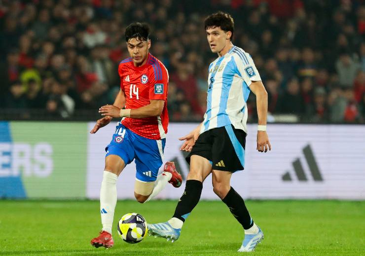 Leonardo Balerdi in azione con l'Argentina