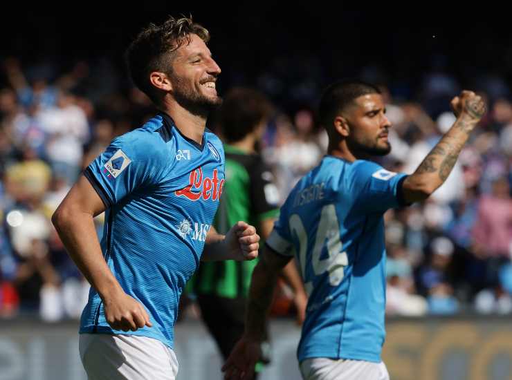 L'esterno d'attacco Dries Mertens con il Napoli