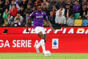 L'attaccante della Fiorentina Moise Kean