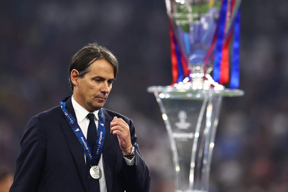 Inzaghi alla premiazione della finale di Champions