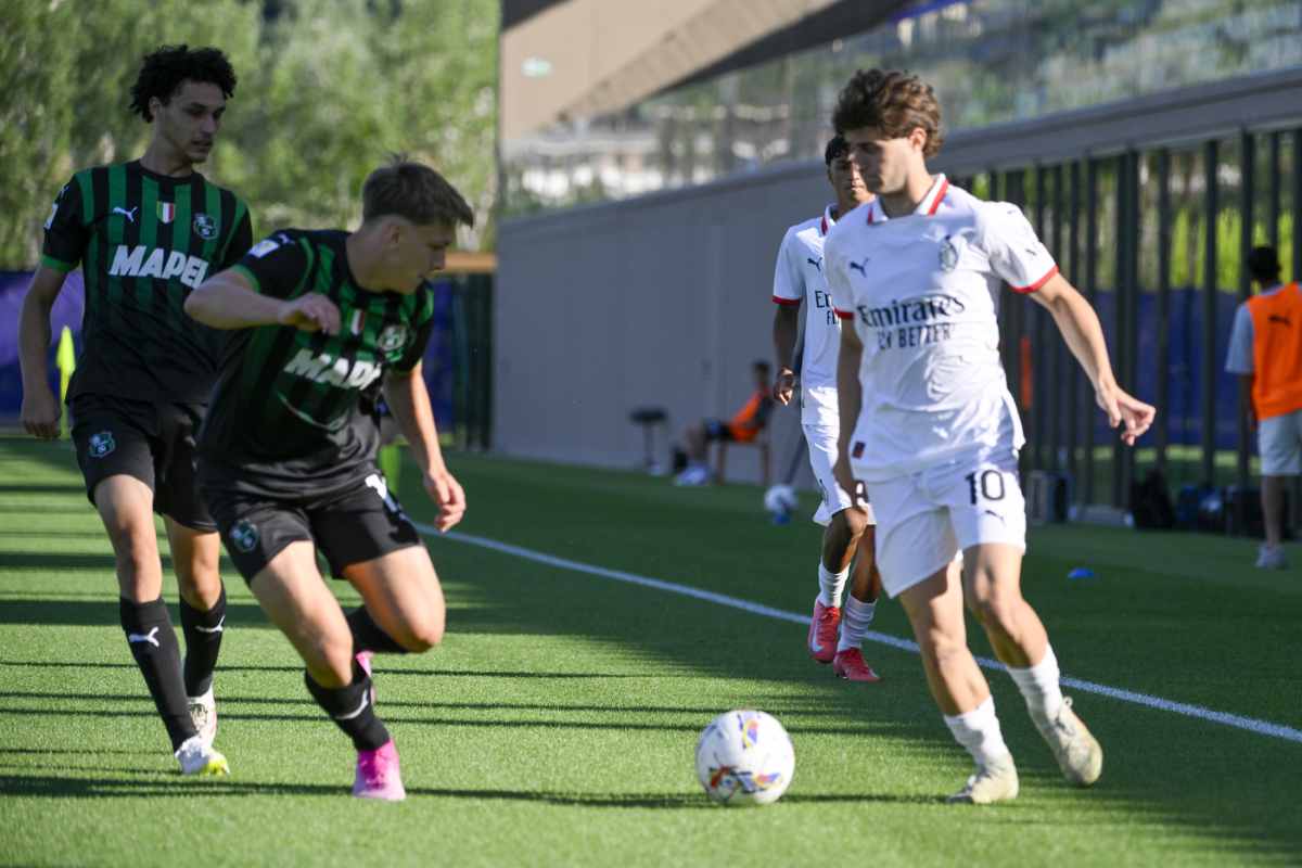 Mattia Liberali in campo con la Primavera