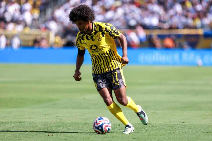 Karim Adeyemi in campo nel Mondiale per Club