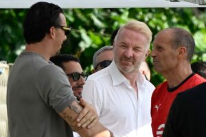 Allegri, Ibrahimovic e Tare a Milanello