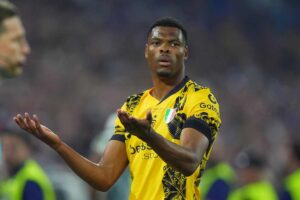 Il giocatore dell'Inter Denzel Dumfries