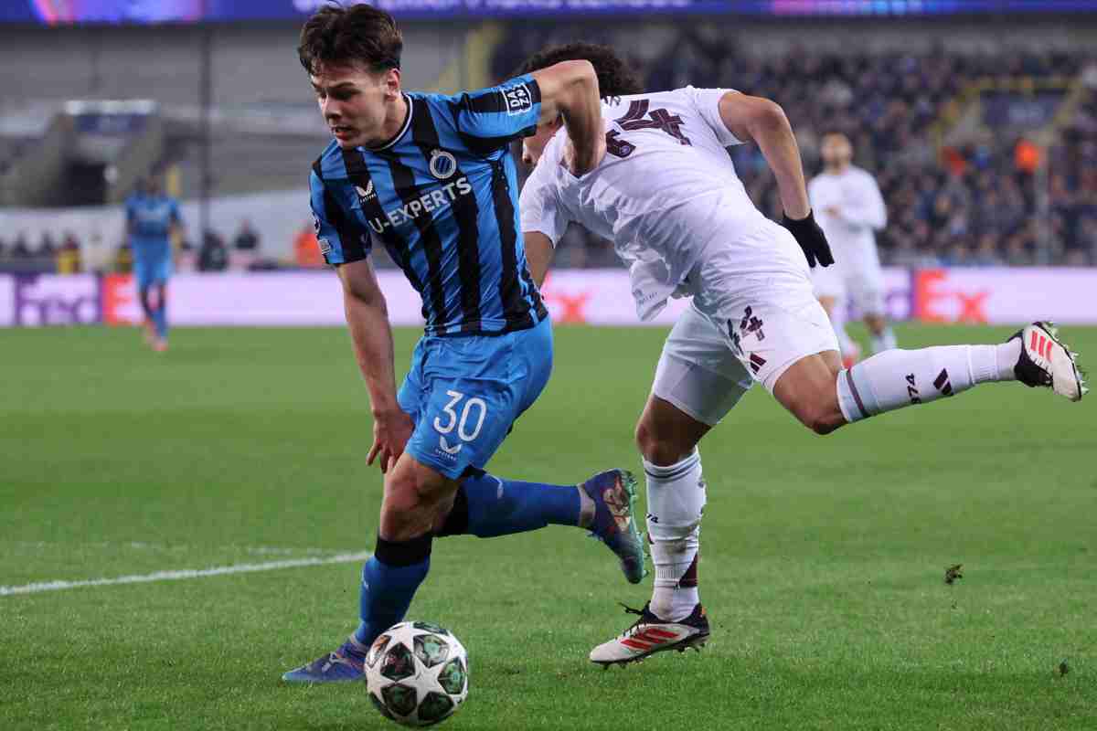 Ardon Jashari in azione con il Club Brugge