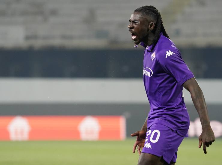 L'attaccante della Fiorentina Moise Kean