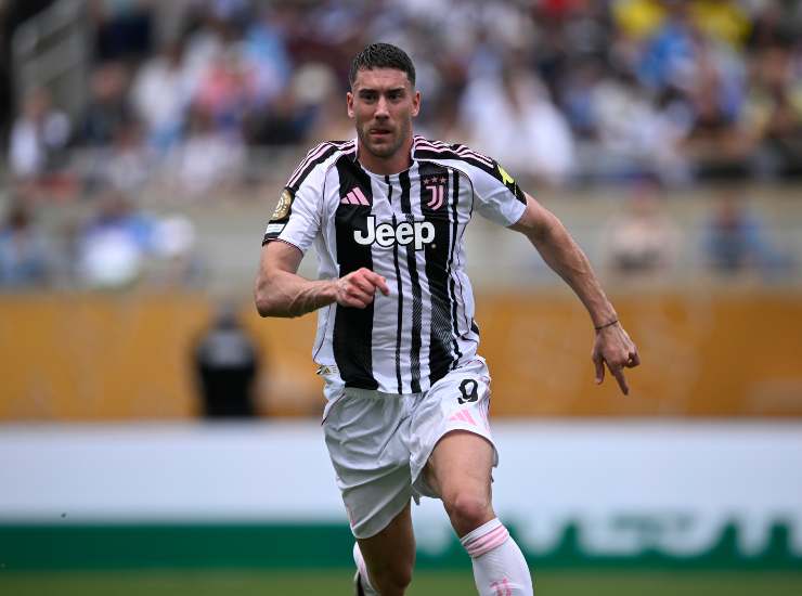L'attaccante della Juventus Dusan Vlahovic