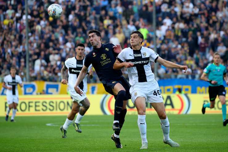 Vlahovic in azione